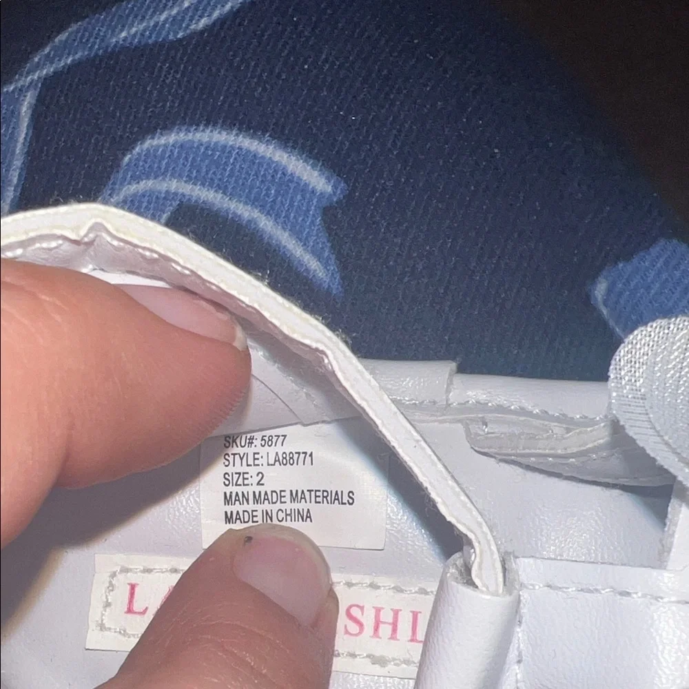 Laura Ashley White and Cream Kids Dress Shoes